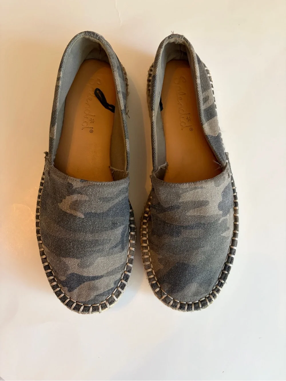 Splendid Laney Espadrille Size 9 Slip On Camouflage Women's Shoes Olive Green